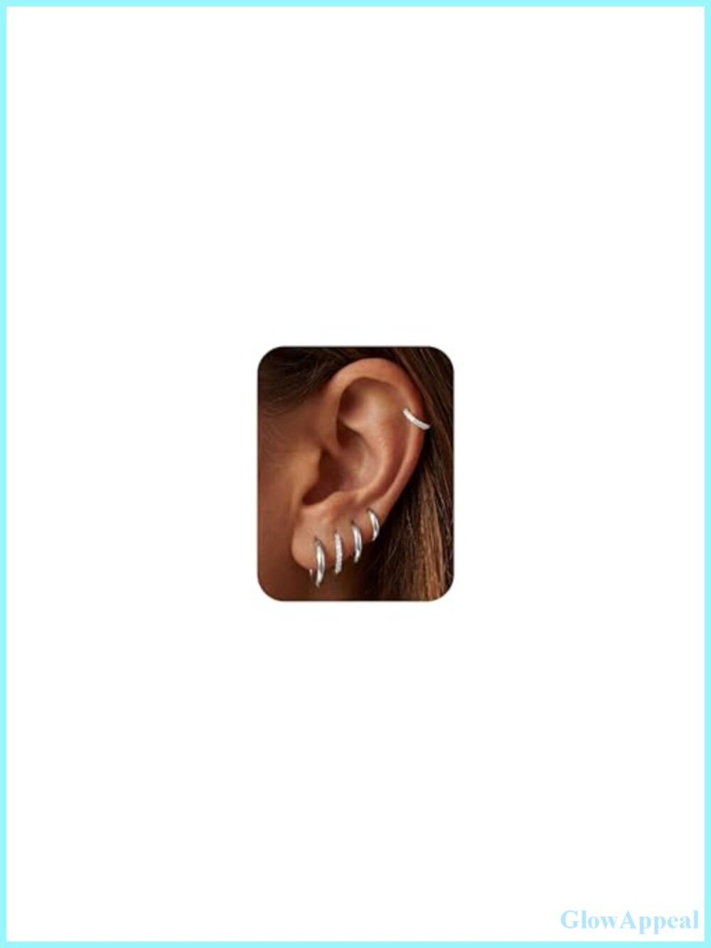 5 Pairs Small Gold Hoop Earrings for Women, 14K Gold Plated Huggie CZ Hoops Set